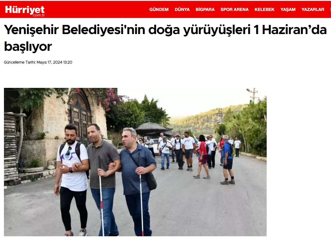 Yenişehir Belediyesinin doğa yürüyüşleri 1 Haziran’da başlıyor