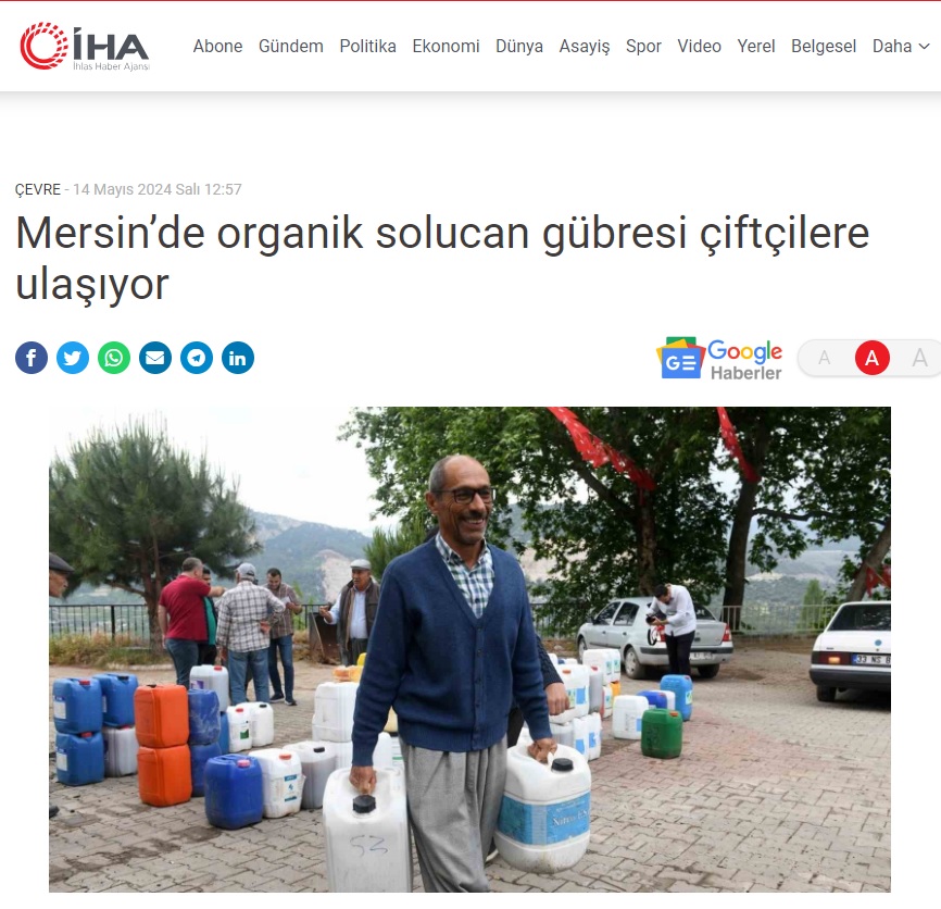Yenişehir Belediyesi ürettiği organik solucan gübresini çiftçilere ulaştırıyor