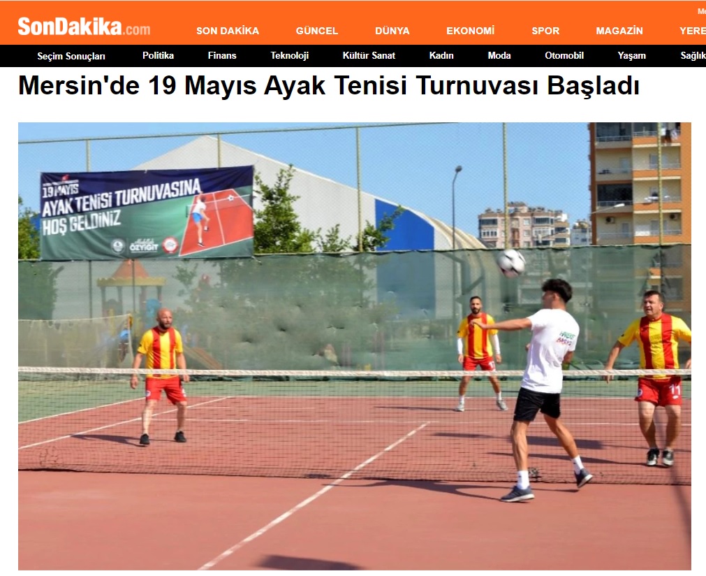 Yenişehir Belediyesi 19 Mayıs Ayak Tenisi Turnuvası başladı