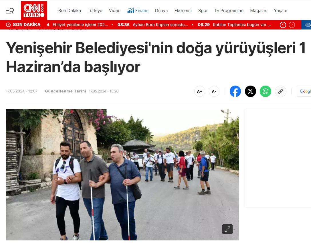 Yenişehir Belediyesinin doğa yürüyüşleri 1 Haziran’da başlıyor