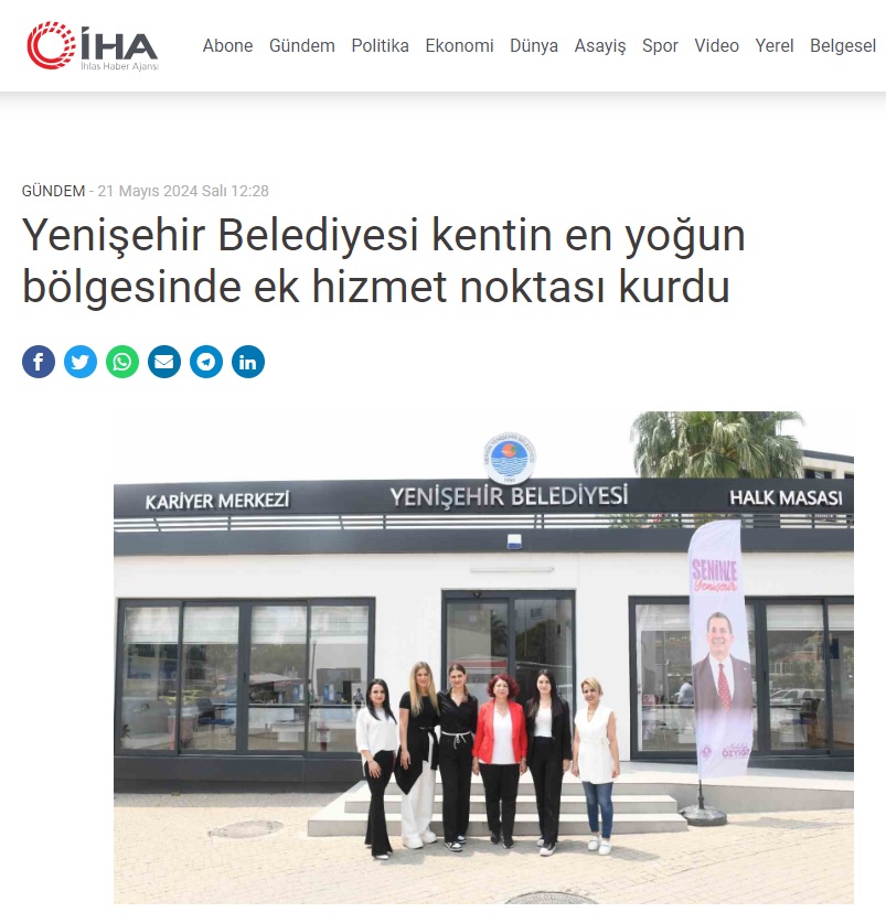 Yenişehir Belediyesinden kentin en yoğun bölgesinde 3 hizmet birden