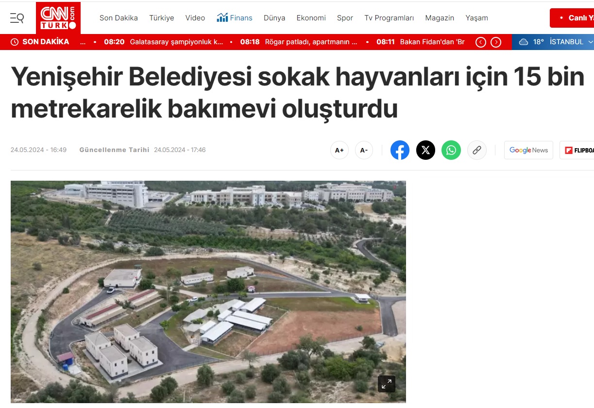 Yenişehir Belediyesi sokak hayvanları için 15 bin metrekarelik bakımevi oluşturdu