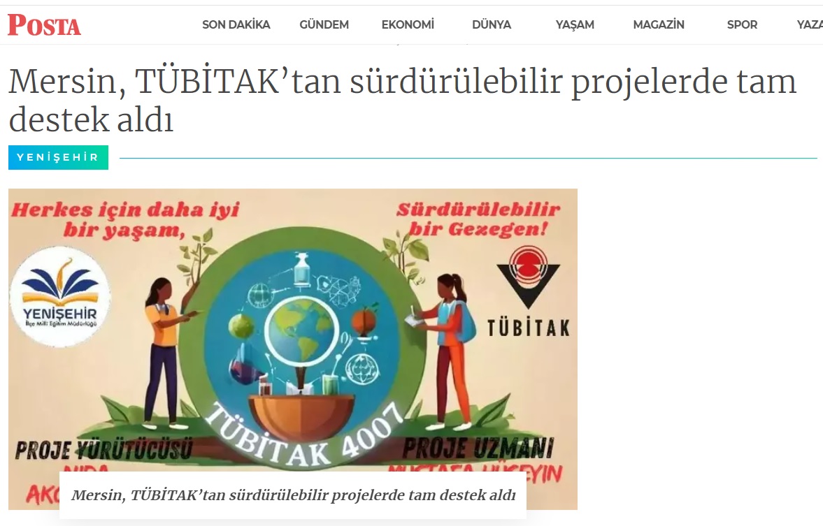 Yenişehir Belediyesinin iş birliği içerisinde olduğu projeye TÜBİTAK’tan destek