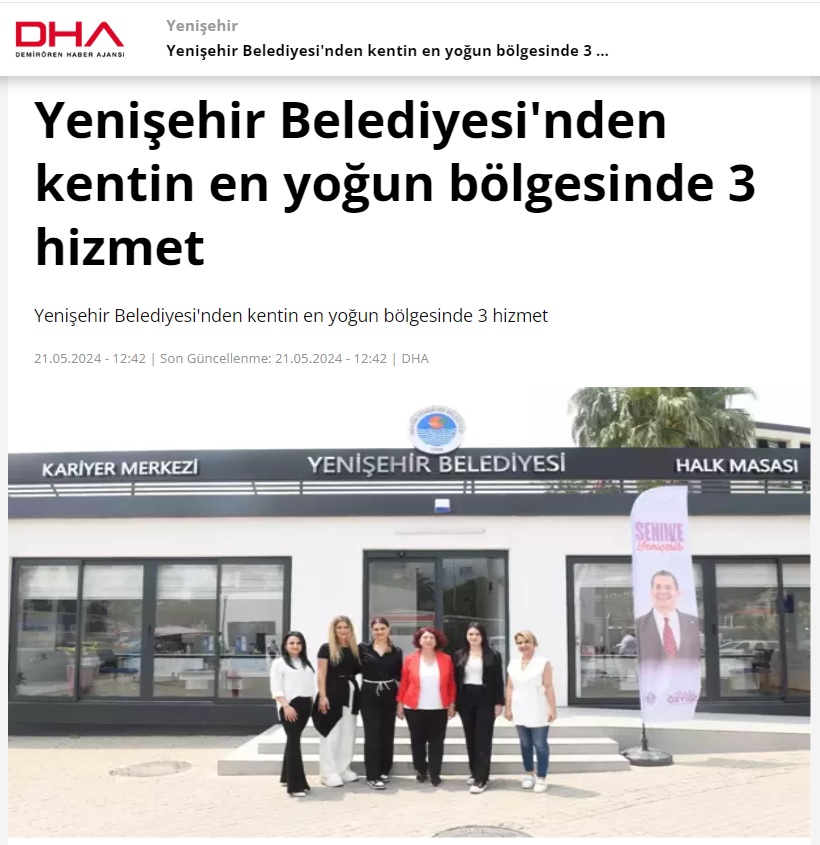 Yenişehir Belediyesinden kentin en yoğun bölgesinde 3 hizmet birden
