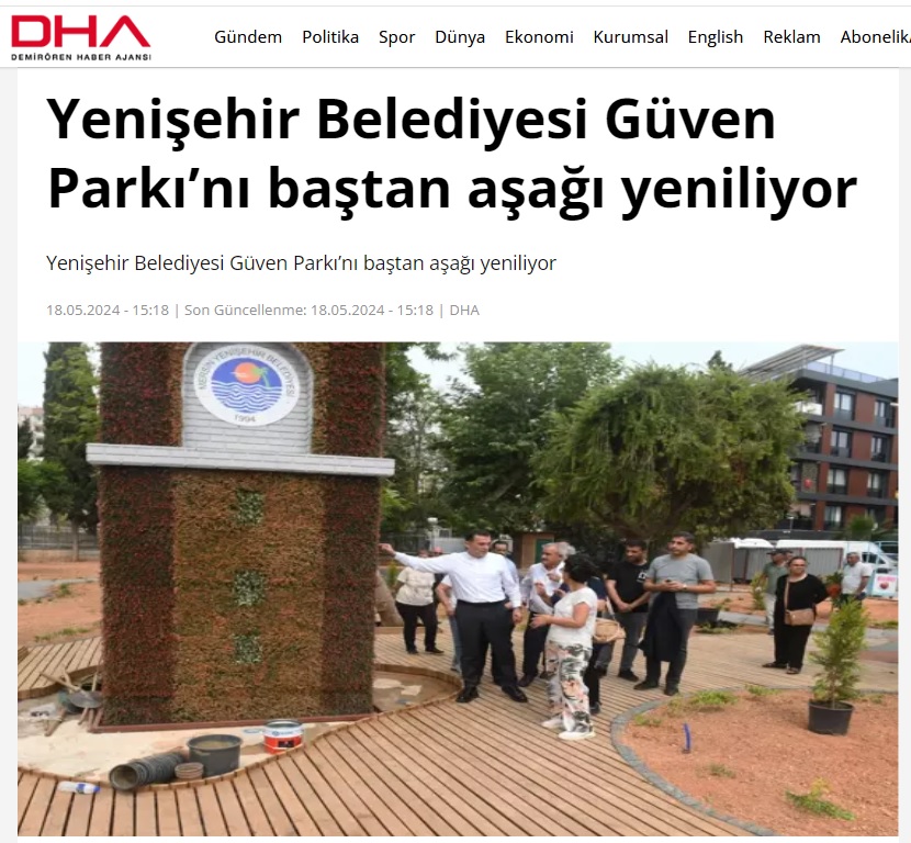 Başkan Abdullah Özyiğit Güven Park’taki yenileme çalışmalarını inceledi