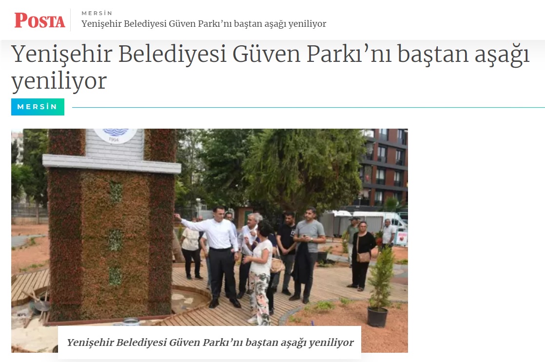 Başkan Abdullah Özyiğit Güven Park’taki yenileme çalışmalarını inceledi