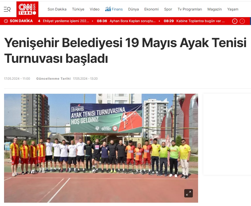 Yenişehir Belediyesi 19 Mayıs Ayak Tenisi Turnuvası başladı
