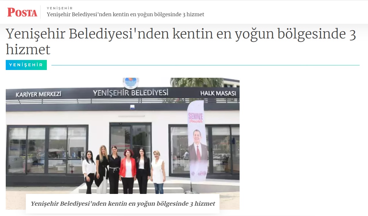 Yenişehir Belediyesinden kentin en yoğun bölgesinde 3 hizmet birden