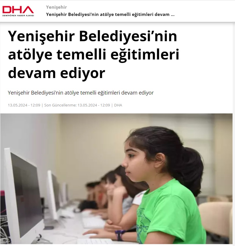 Yenişehir Belediyesinin atölye temelli eğitimleri devam ediyor