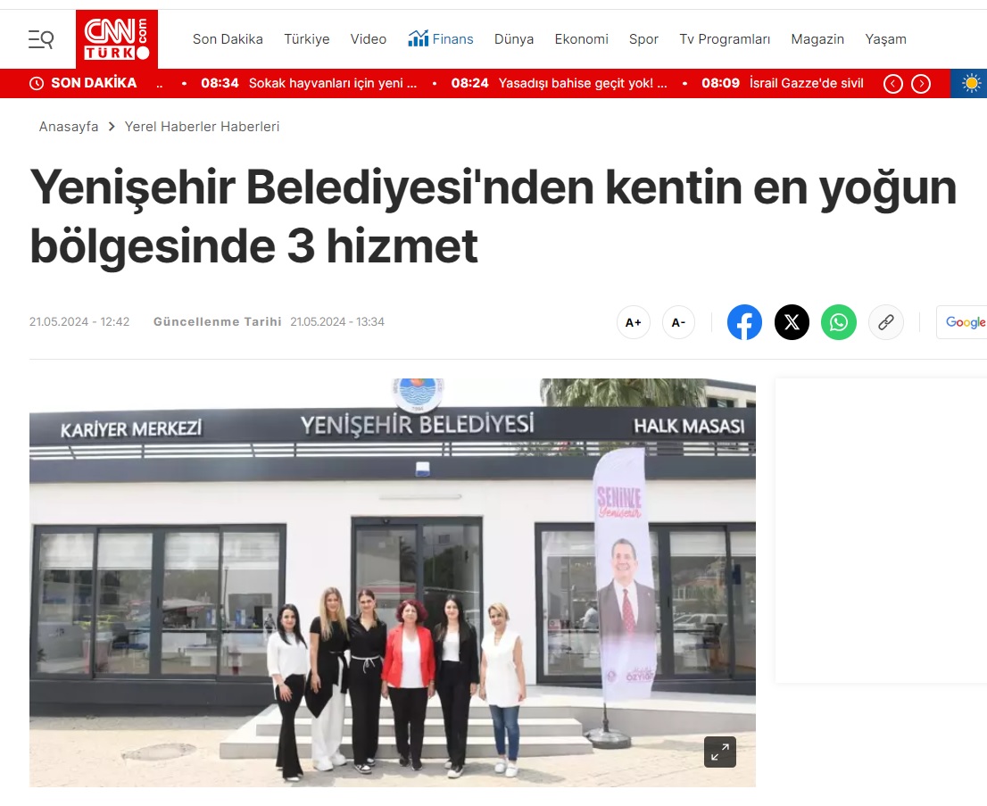 Yenişehir Belediyesinden kentin en yoğun bölgesinde 3 hizmet birden