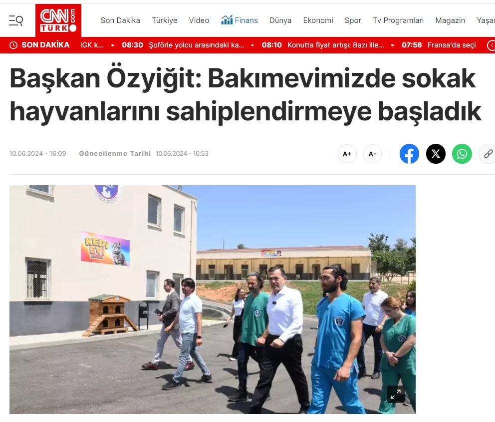 Başkan Özyiğit, “Bakımevimizde sokak hayvanlarını sahiplendirmeye başladık”