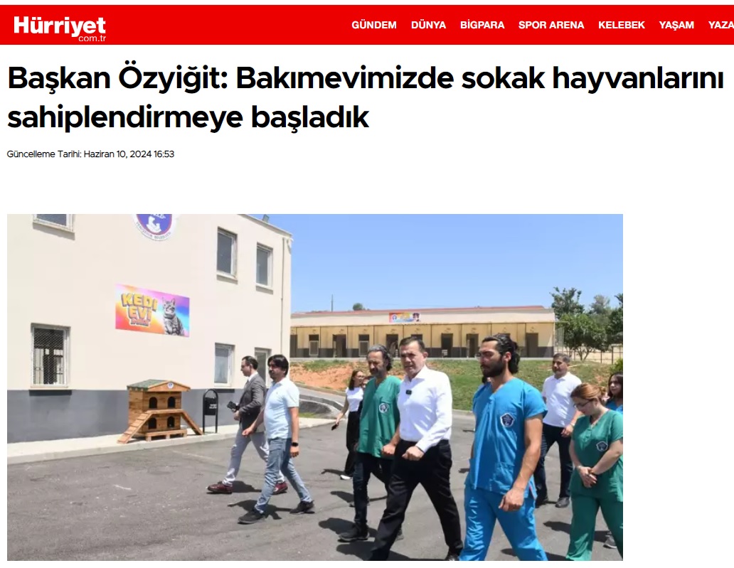 Başkan Özyiğit, “Bakımevimizde sokak hayvanlarını sahiplendirmeye başladık”