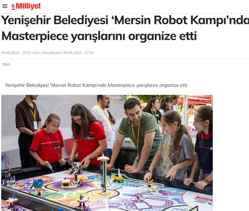 Yenişehir Belediyesi “2. Mersin Robot Kampı”nda Masterpiece yarışlarını organize etti