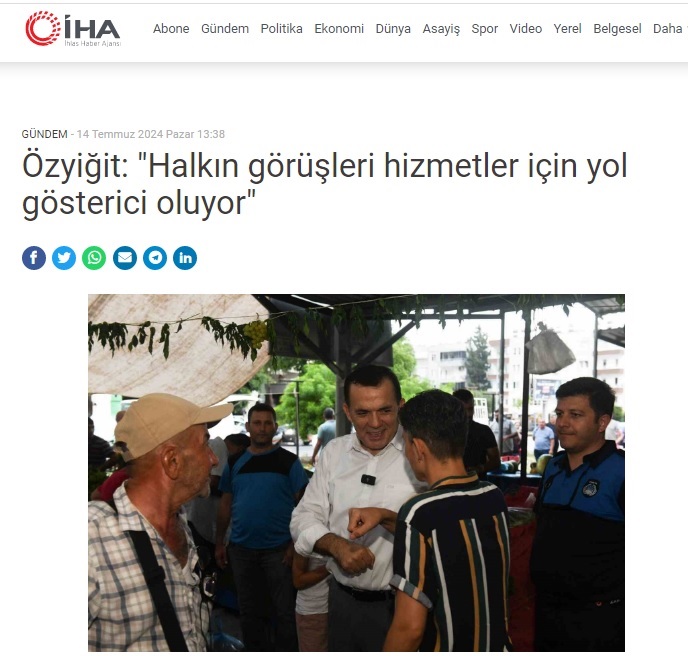 Başkan Abdullah Özyiğit, Aydınlıkevler’de semt pazarını gezdi