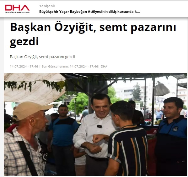 Başkan Abdullah Özyiğit, Aydınlıkevler’de semt pazarını gezdi