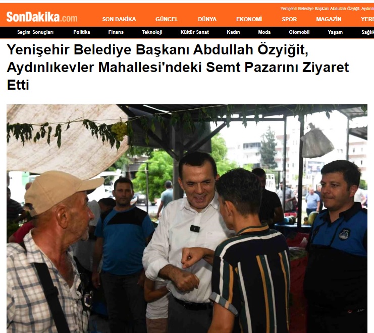 Başkan Abdullah Özyiğit, Aydınlıkevler’de semt pazarını gezdi