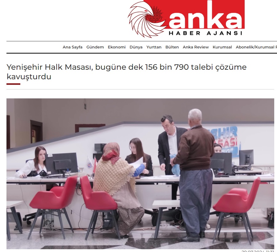 Yenişehir Belediyesi 156 bin 790 talebi çözüme kavuşturdu