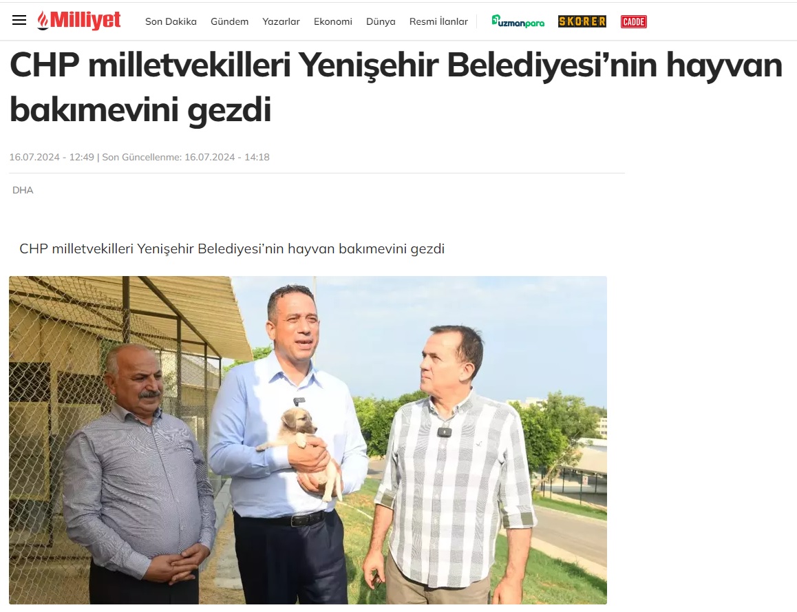 CHP Mersin milletvekilleri Yenişehir Belediyesinin hayvan bakımevini gezdi