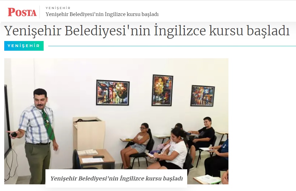 Yenişehir Belediyesinin İngilizce kursu başladı