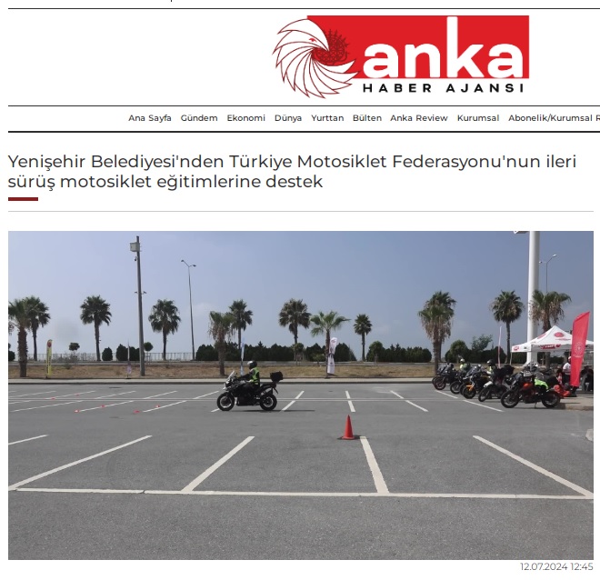 İleri sürüş motosiklet eğitimleri Yenişehir Belediyesinin destekleriyle veriliyor