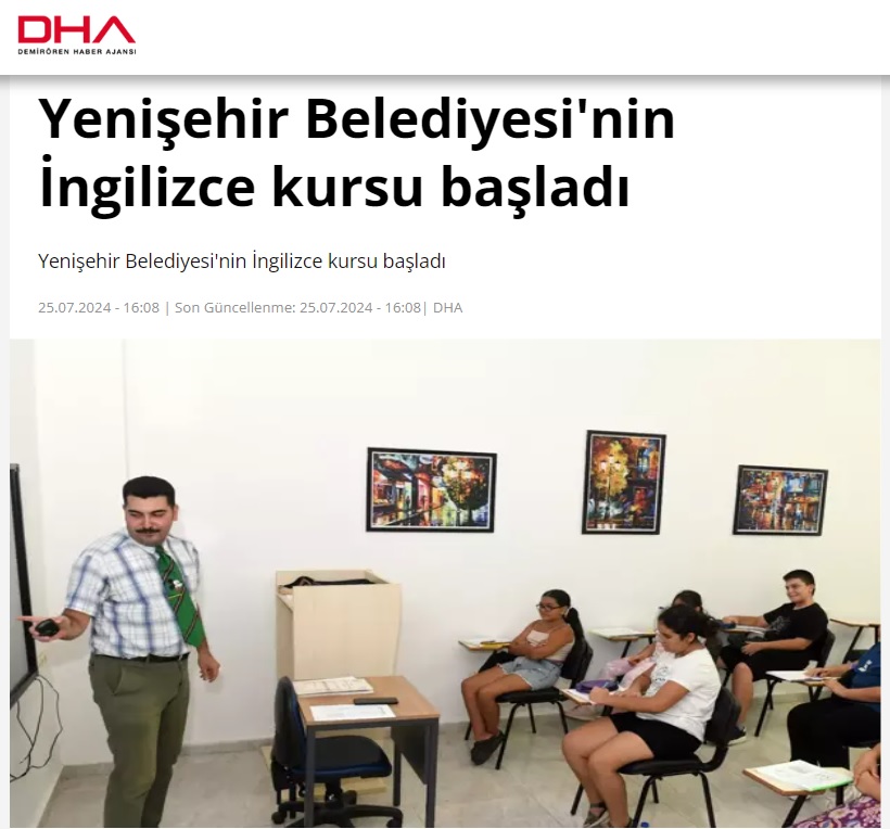 Yenişehir Belediyesinin İngilizce kursu başladı