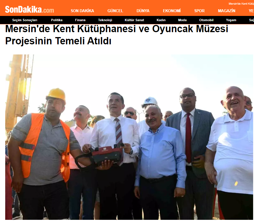 Yenişehir Belediyesi büyük kent kütüphanesi ve oyuncak müzesinin temelini attı