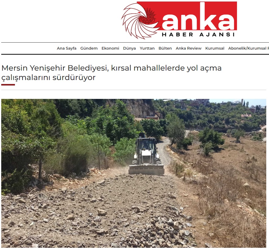 Yenişehir Belediyesi kırsal mahallerde yol açma çalışmalarını sürdürüyor