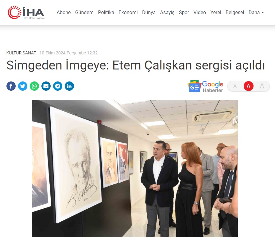 Simgeden İmgeye: Etem Çalışkan Sergisi açıldı