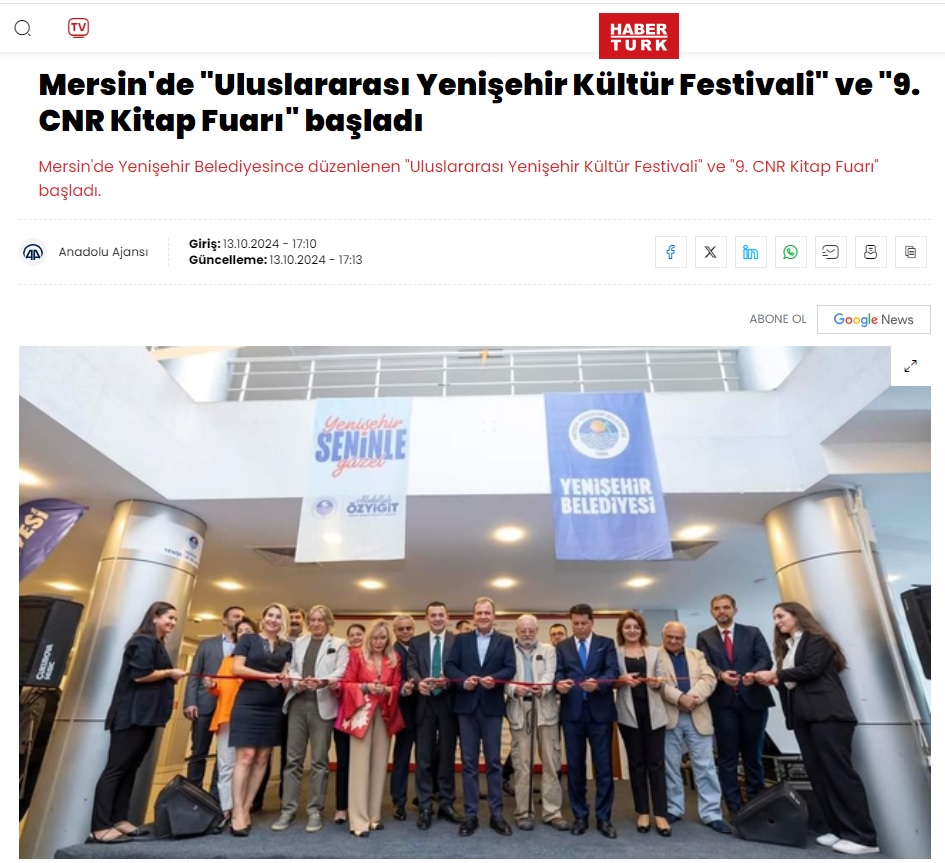 Uluslararası Yenişehir Kültür Festivali ve Kitap Fuarı başladı