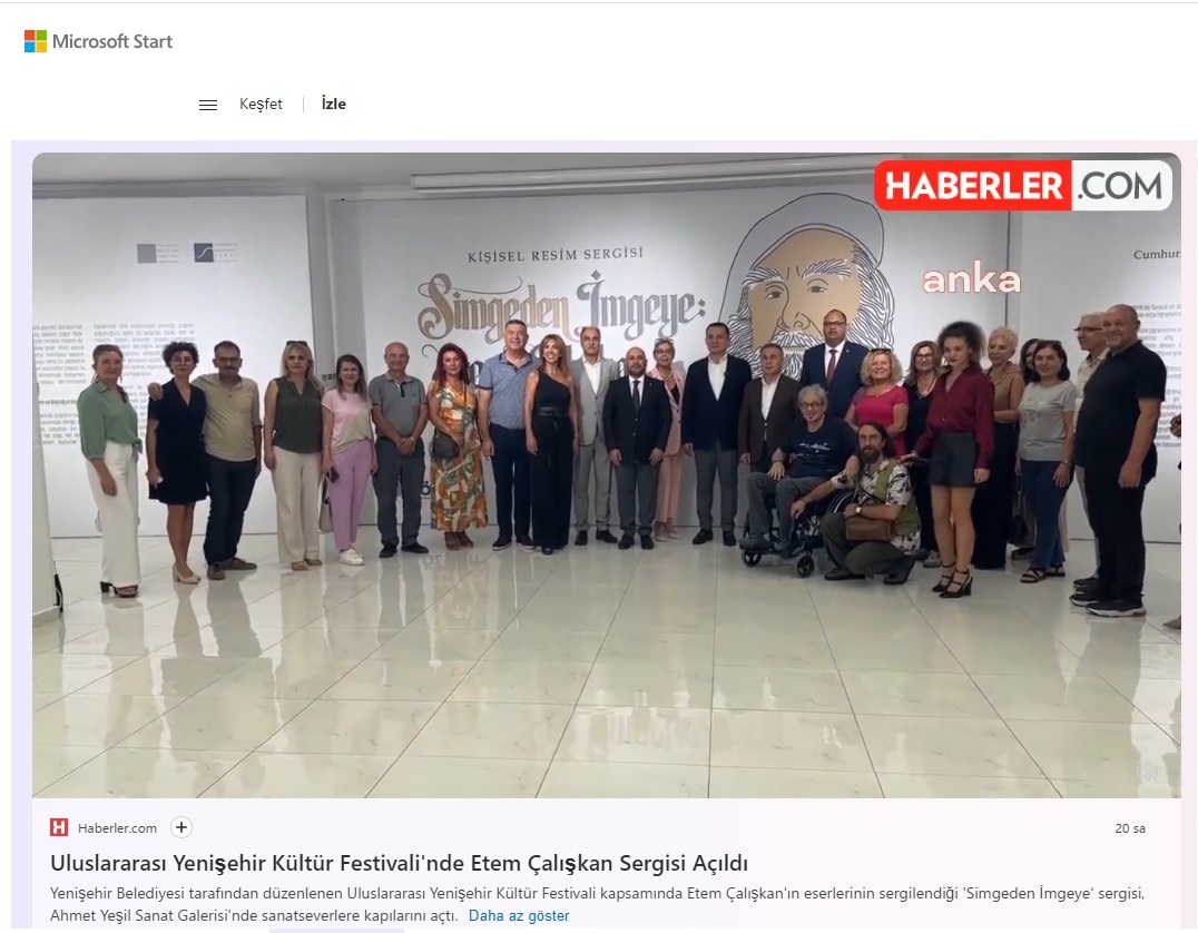 Simgeden İmgeye: Etem Çalışkan Sergisi açıldı