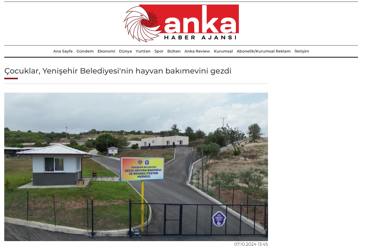 Çocuklar Yenişehir Belediyesinin hayvan bakımevini gezdi