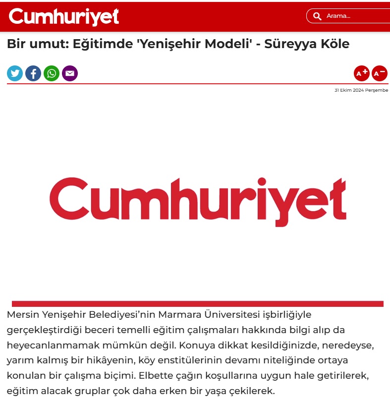 Bir umut: Eğitimde 'Yenişehir Modeli'
