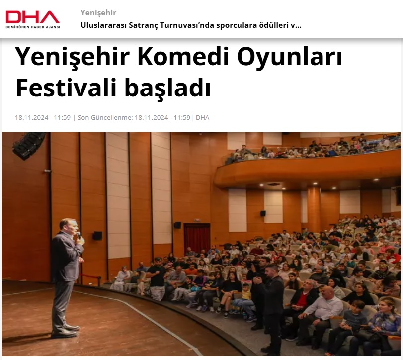 4. Yenişehir Komedi Oyunları Festivali başladı