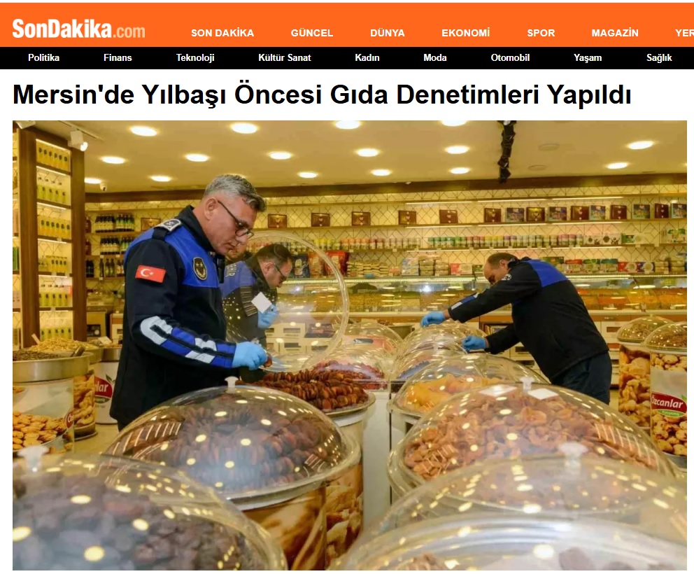 Yenişehir Belediyesi zabıtası kuruyemiş ve patiseri işletmelerini denetlendi