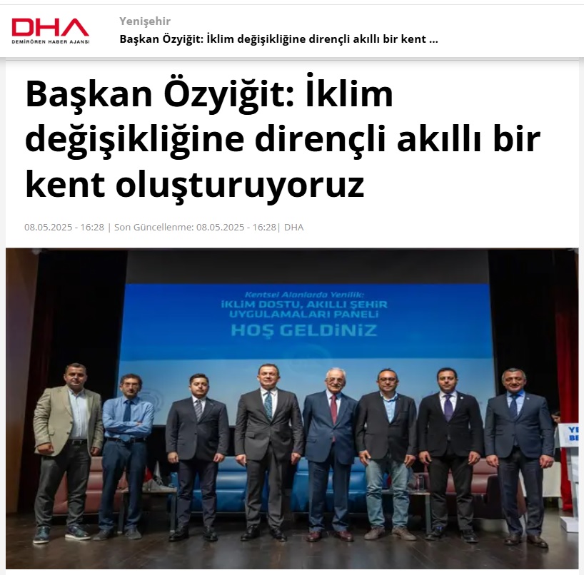 Başkan Özyiğit, “İklim değişikliğine dirençli akıllı bir kent oluşturuyoruz”