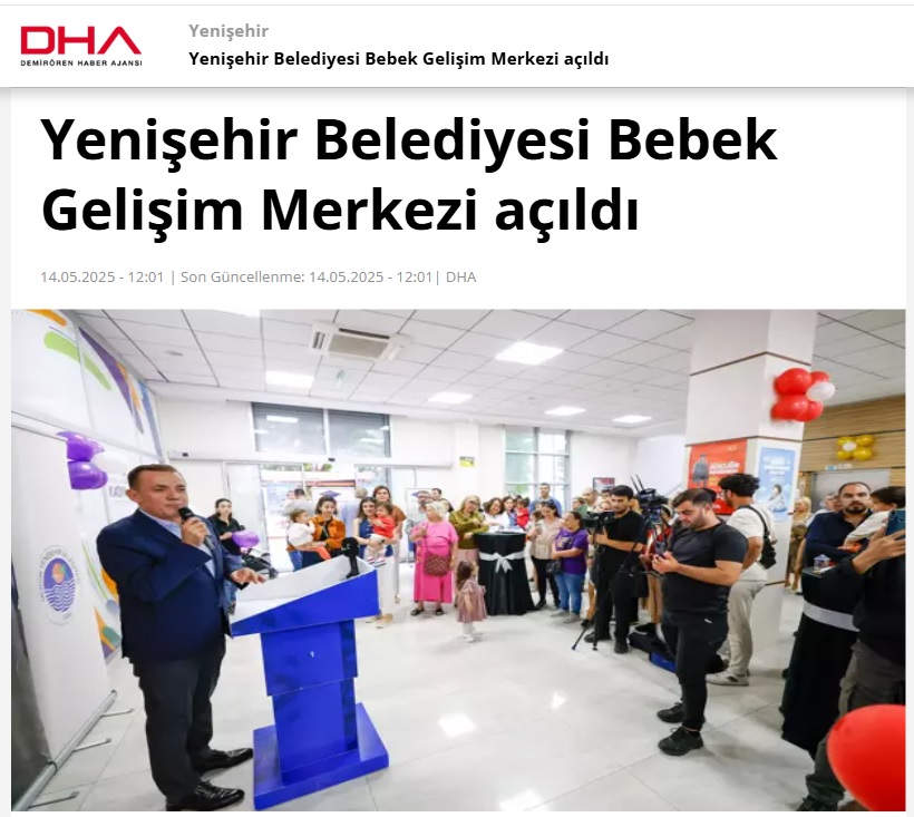 Yenişehir Belediyesi Bebek Gelişim Merkezi açıldı