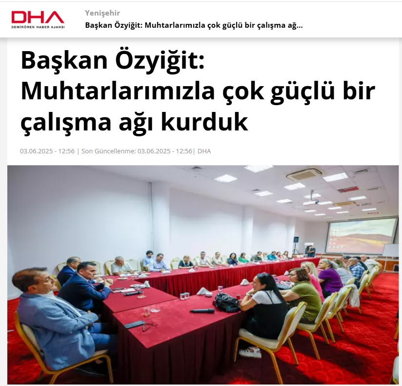 Başkan Özyiğit, mahalle muhtarıyla bir araya geldi