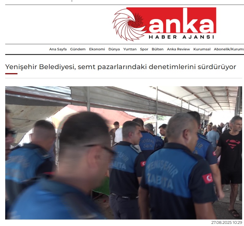 Yenişehir Belediyesi semt pazarlarında denetimlerini sürdürüyor