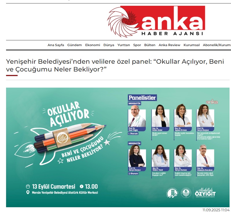 Yenişehir Belediyesinden velileri yakından ilgilendiren panel