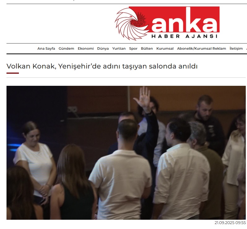 Volkan Konak Yenişehir’de adını taşıyan salonda anıldı