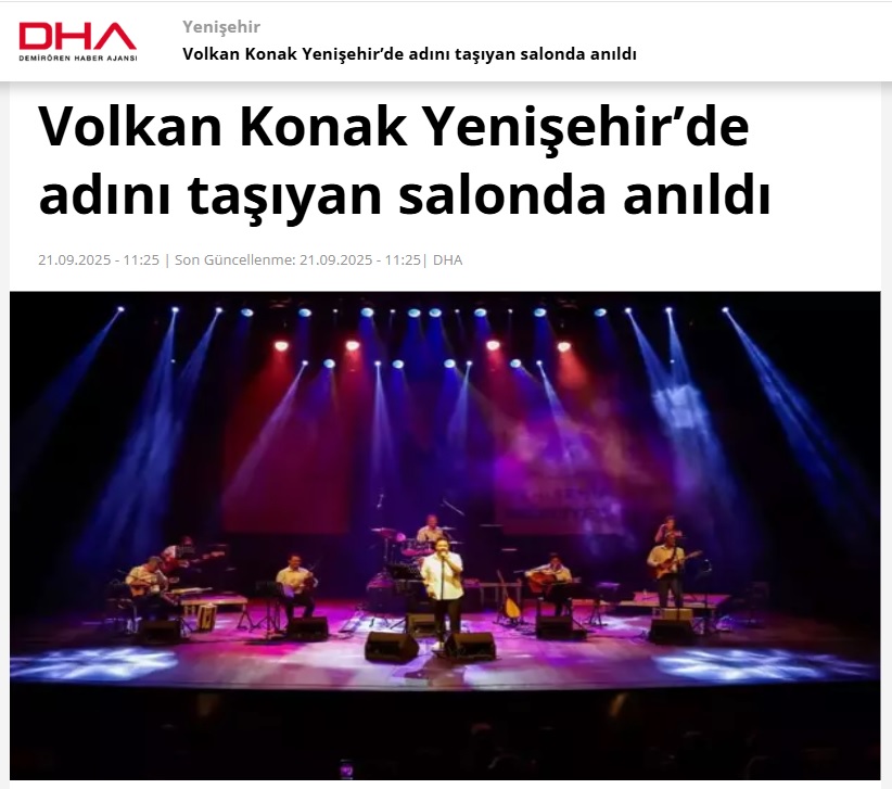 Volkan Konak Yenişehir’de adını taşıyan salonda anıldı