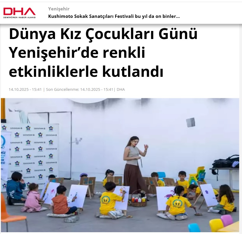 Dünya Kız Çocukları Günü Yenişehir’de renkli etkinliklerle kutlandı