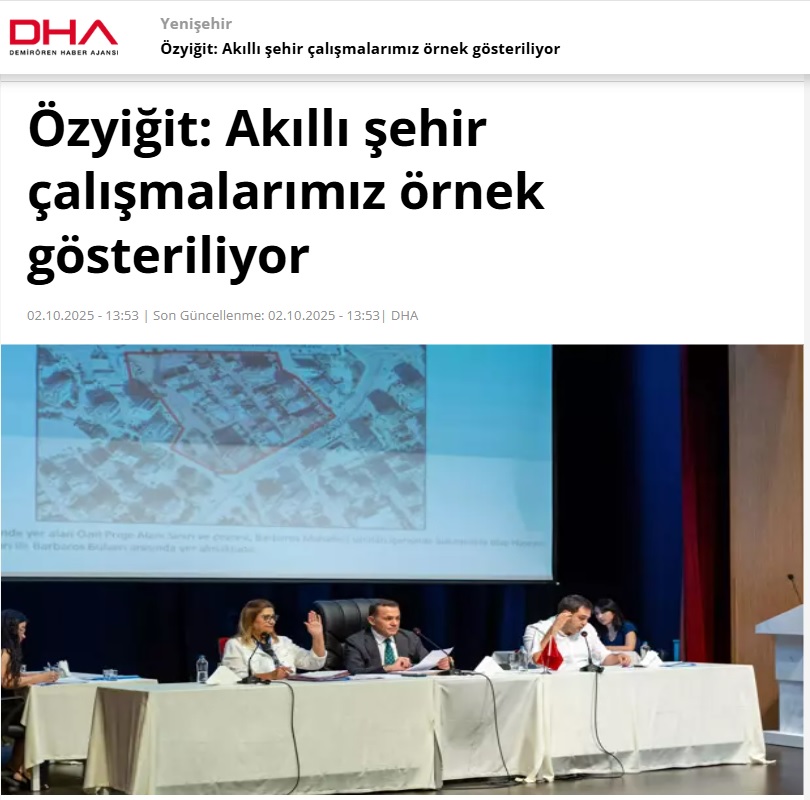 Başkan Özyiğit, “Akıllı şehir çalışmalarımız örnek gösteriliyor”