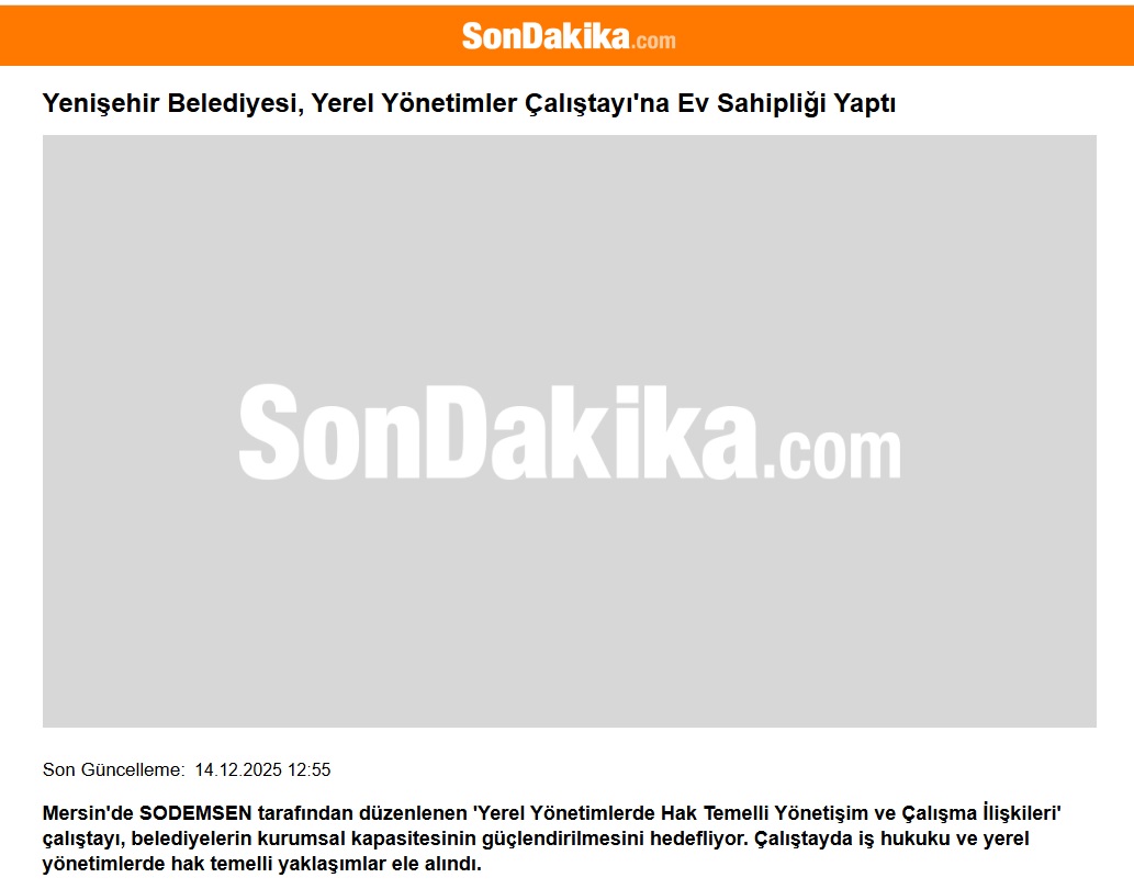 Yenişehir Belediyesi, Yerel Yönetimler Çalıştayı’na ev sahipliği yaptı