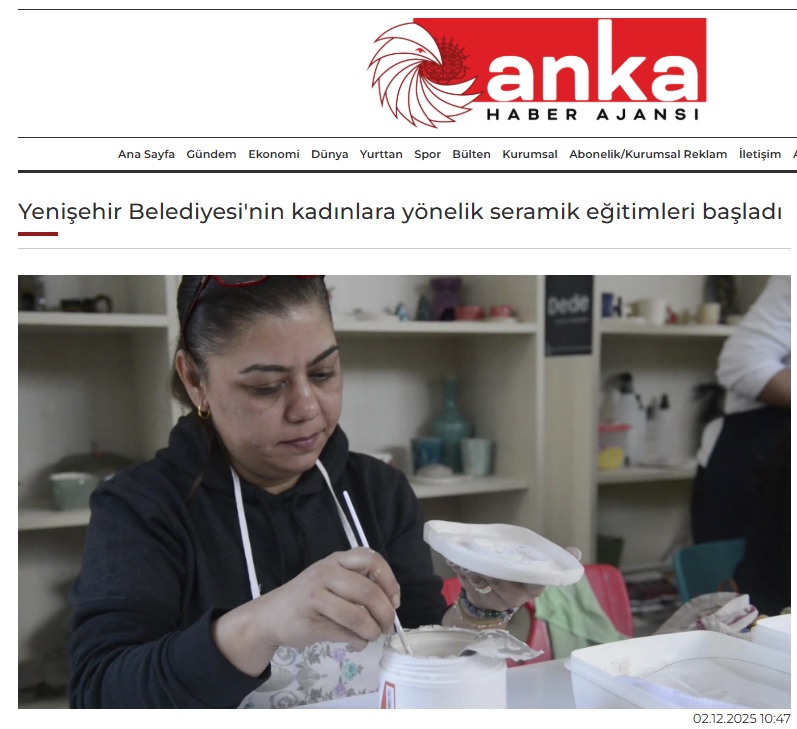 Yenişehir Belediyesinin kadınlara yönelik seramik eğitimleri başladı