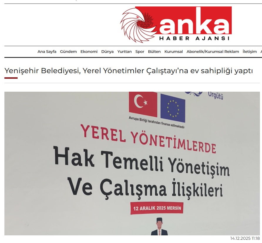 Yenişehir Belediyesi, Yerel Yönetimler Çalıştayı’na ev sahipliği yaptı