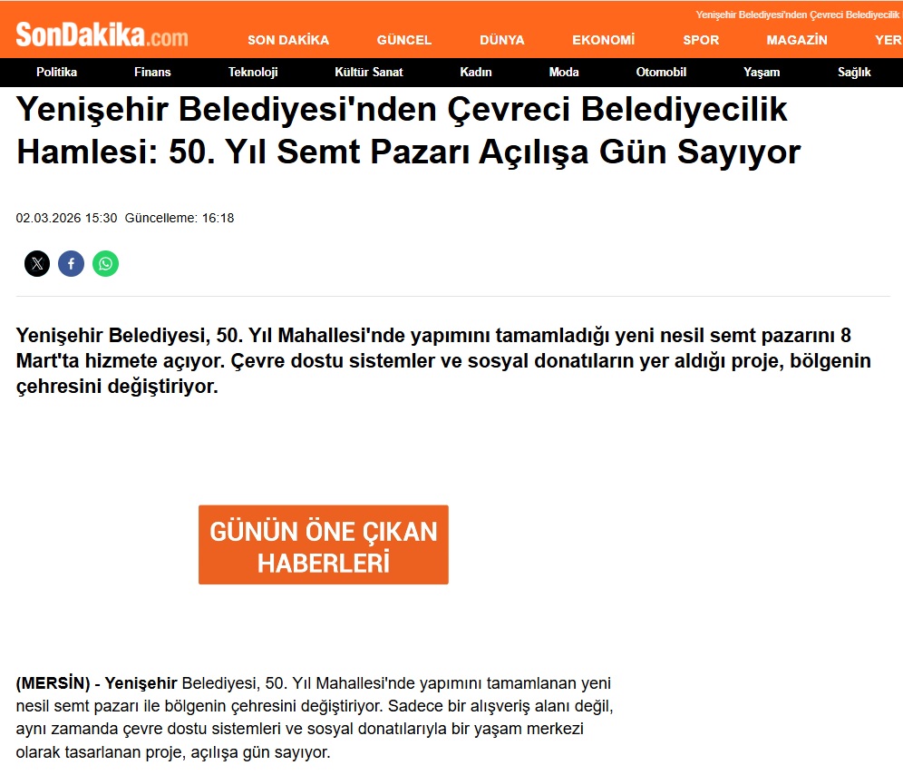 Yenişehir’de ‘Çevreci Pazar’ açıldı