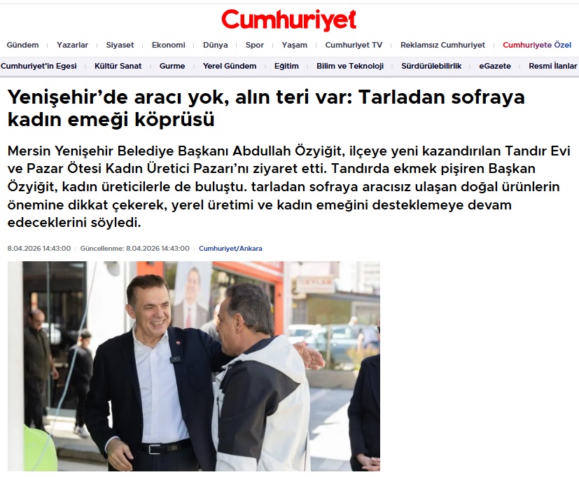 Yenişehir’de aracı yok, alın teri var