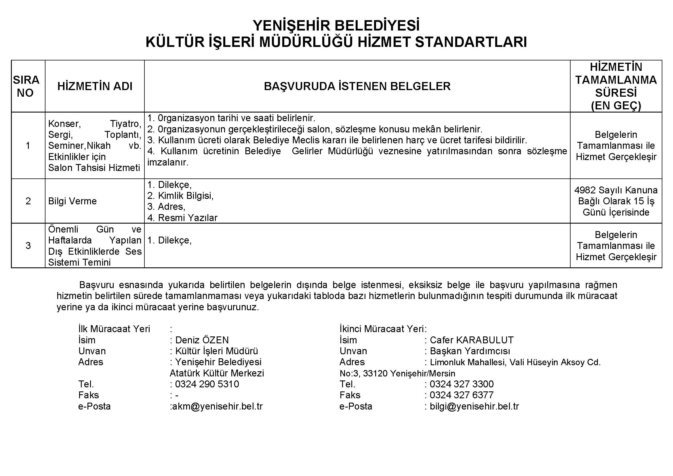 KÜLTÜR İŞLERİ MÜDÜRLÜĞÜ