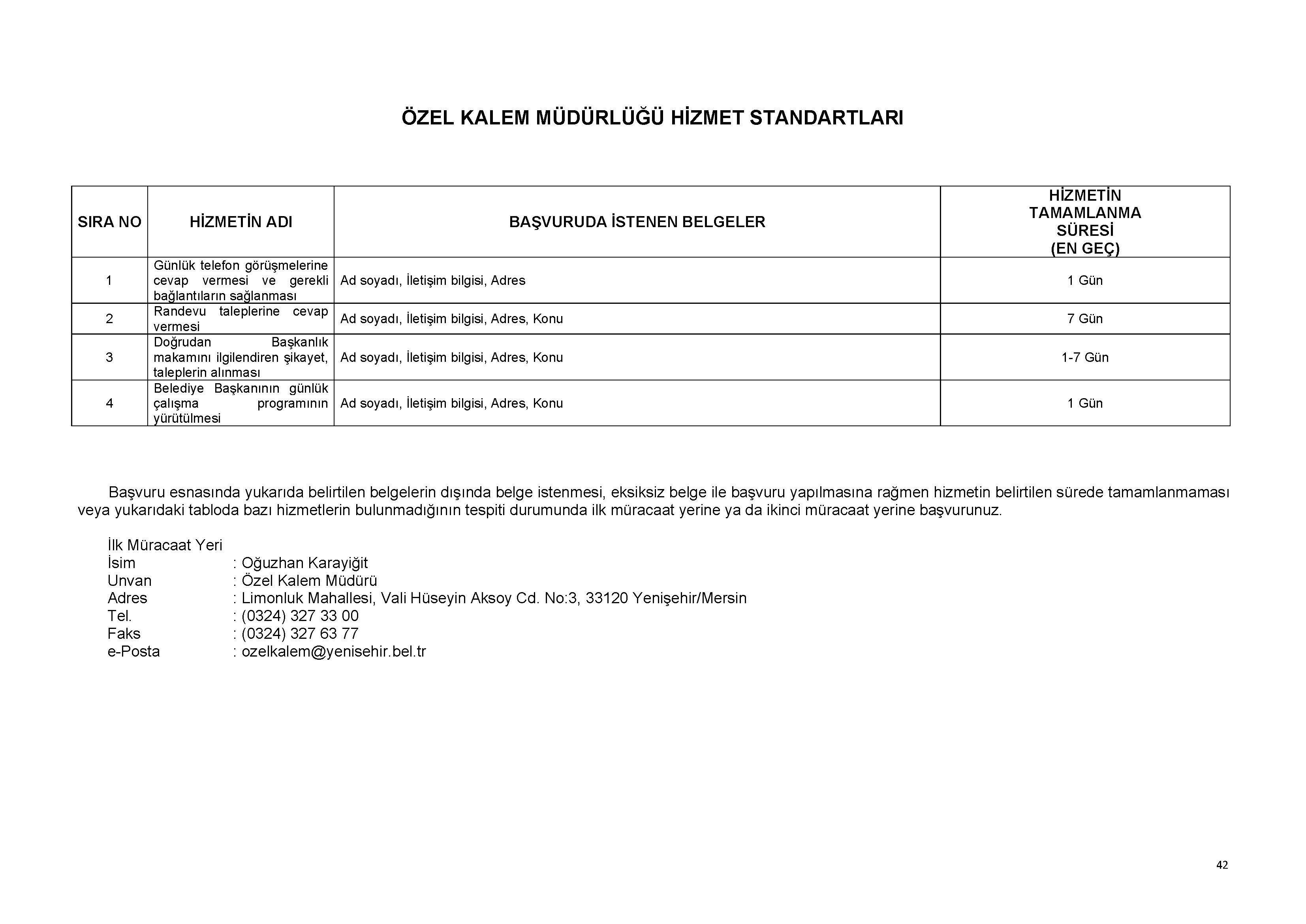 ÖZEL KALEM MÜDÜRLÜĞÜ